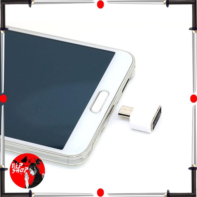 Mini OTG Adapter Micro USB ke USB Female - White