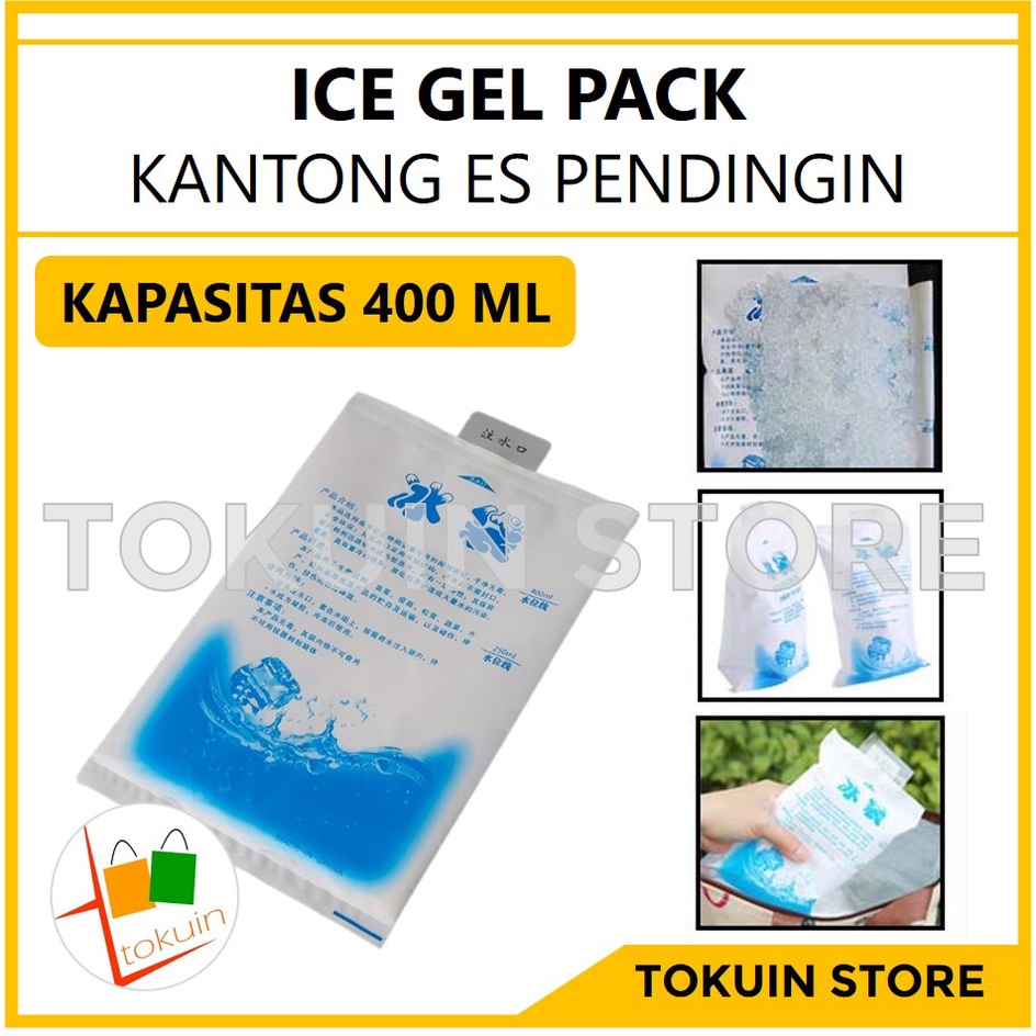 Ice Gel Pack 400 ml Blue Ice Jelly Kantong Air Es Pendingin Lembaran