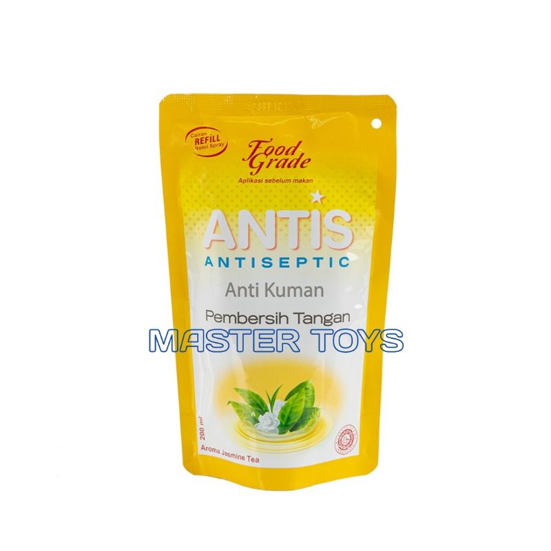 Antis Pembersih Tangan Liquid Jasmine Tea Antis Pouch Refill 200 ml