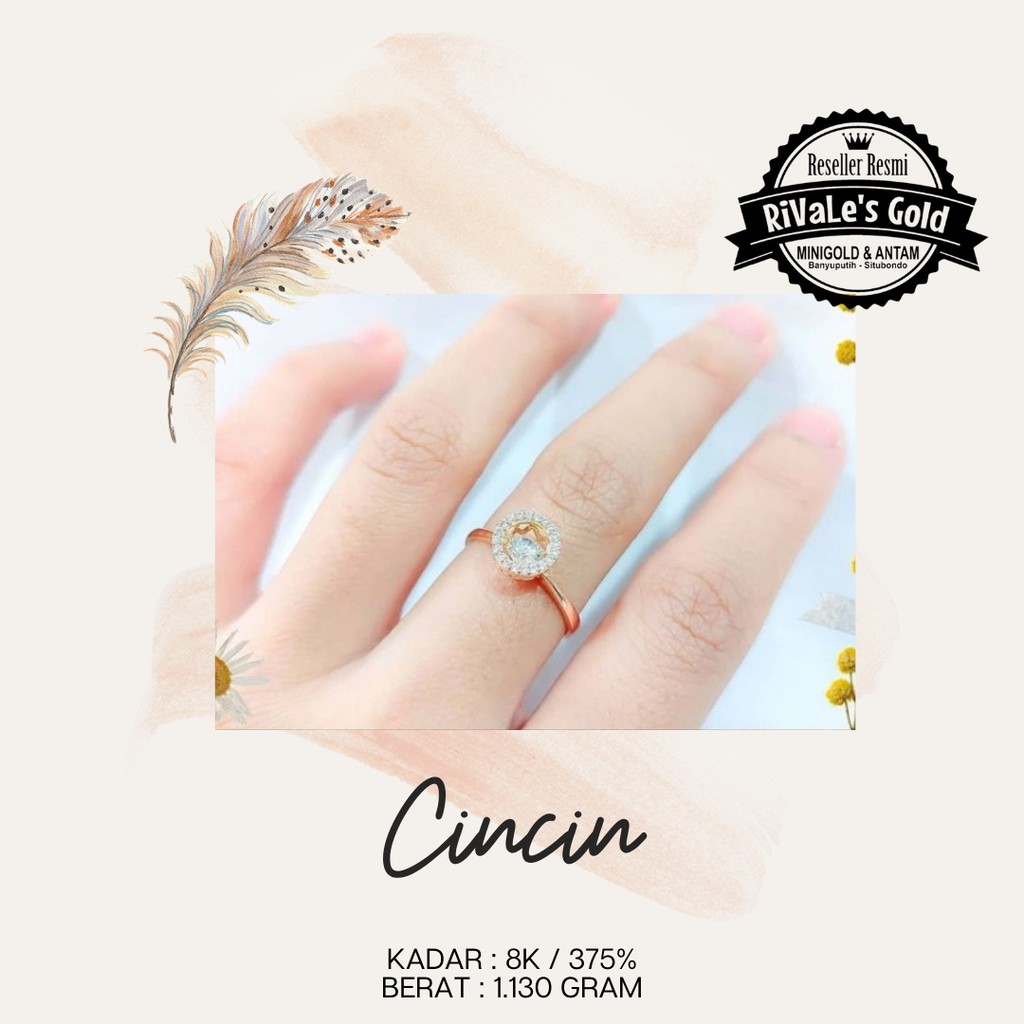 Cincin Emas Asli/ Cincin Dancing Stone/ Cincin Dancing With Igun