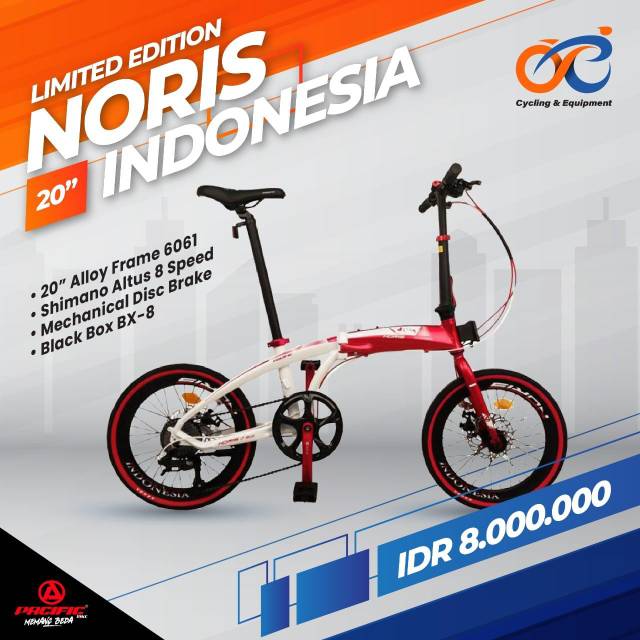 Sepeda Lipat NORIS INDONESIA (SPECIAL EDITION)- LIMITED