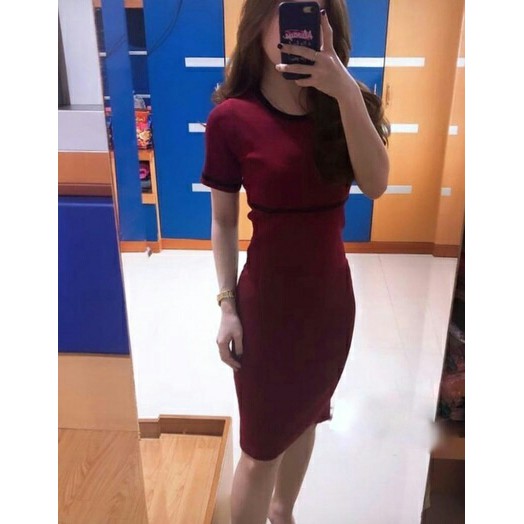 YSONE - 013 - PAULA RAJUT - DRESS WANITA - DRESS BODYCON WANITA - DRESS LENGAN PENDEK - DRESS RAJUT