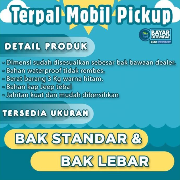 Cover Tutup Mobil Terpal Bak Pick Up Grand Max Granmax Pickup Gran Max