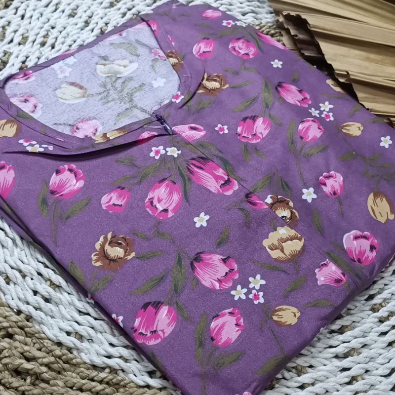 GAMIS KATUN JUMBO JEPANG MOTIF SUNRISE RASTI ETNIK RETRO POLKADOT VINTAGE MAYUNG BUSUI GAMIS SUNRISE-M-17