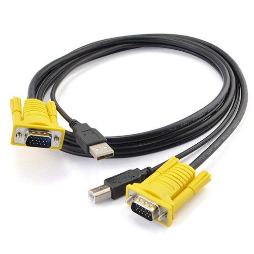 Manual KVM Switch VGA 2 port / 4 port USB 2.0 + Kabel