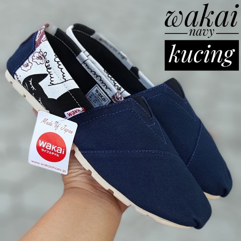 Sepatu WAKAI kasual slip on pria wanita GRADE ORI