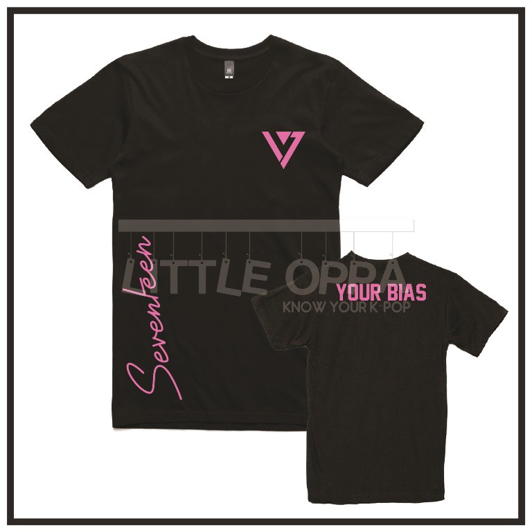 KAOS T-SHIRT KPOP SEVENTEEN HAND WRITING LOGO