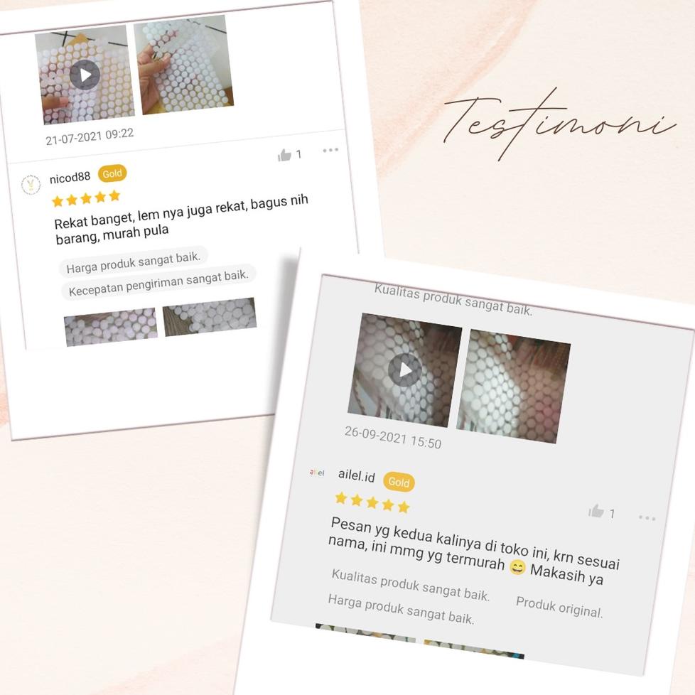 

<U-EET <㊚ TERMURAH!! 100pasang - 1cm velcro/perekat bulat double side sticker trending