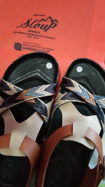 Sandal Tali Yuan Gradasi Coklat Mix Tali