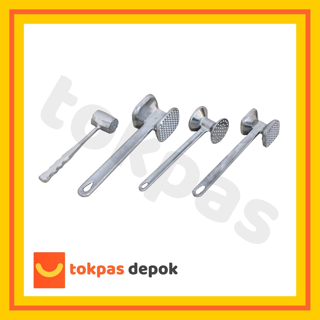 Pemukul Daging Besi Penumbuk Daging Model Palu Bentuk Segi dan Bulat