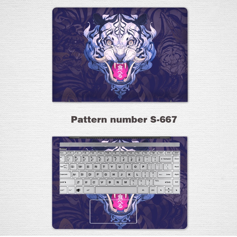 2 Pcs Stiker Pelindung Laptop Universal Motif Naga Bahan VINYL Ukuran 12 13 14 15.6 Inch 14s-cr 14s-cf 15s-du 15s-DR 15s-eq