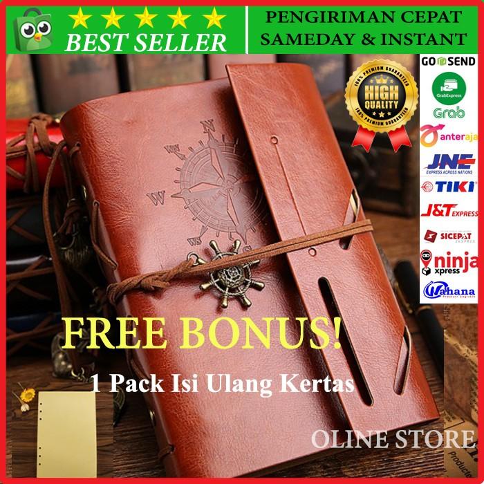 

Book Buku Catatan Kulit / Buku Agenda Cover Kulit Retro / Binder Note Diary