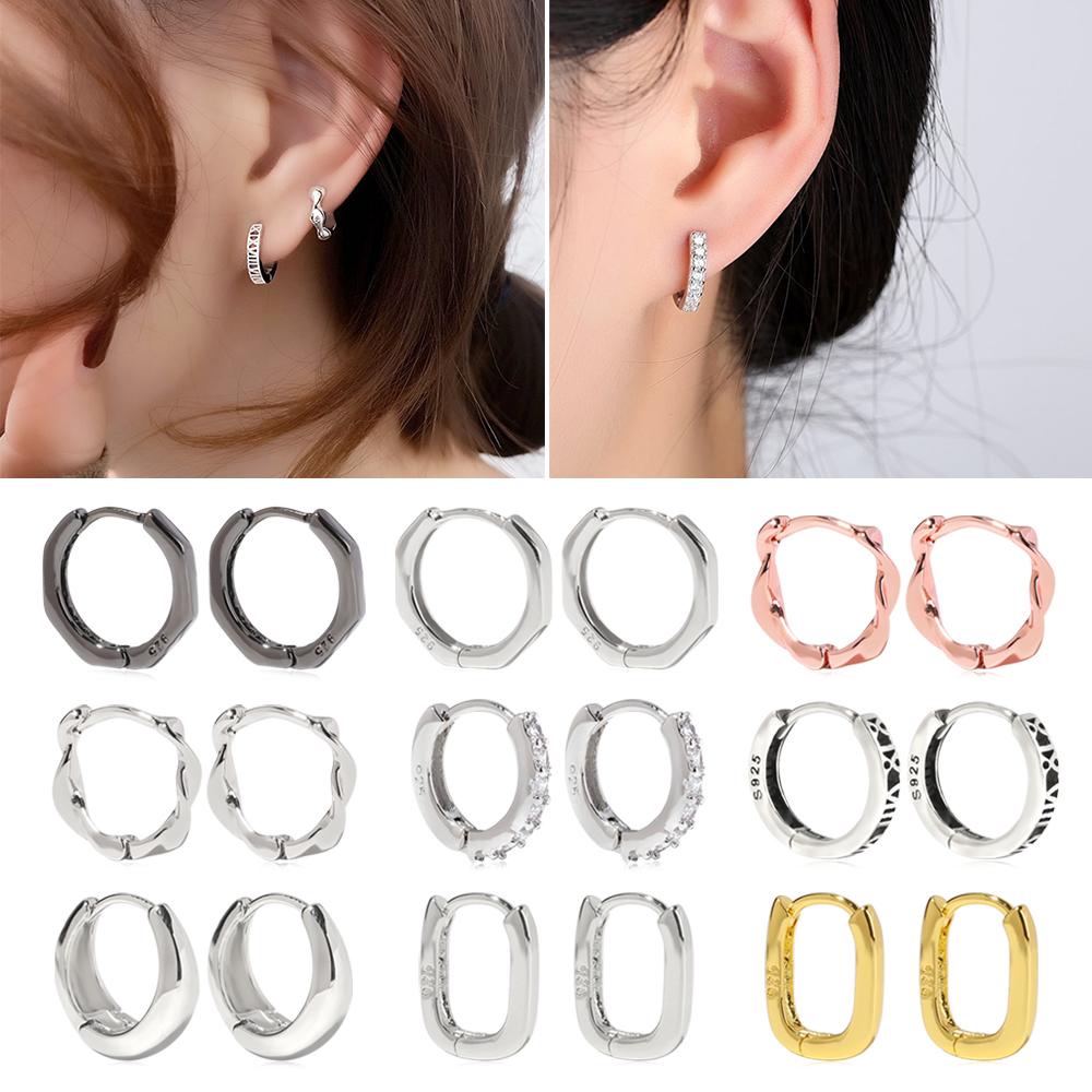 Suyo Anting Hoop Chic Pesta Fashion Hadiah Perhiasan Geometris