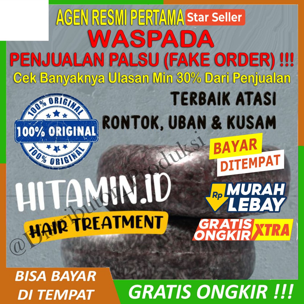 HITAMIN.ID SAMPO TREATMENT ATASI RAMBUT RONTOK KUSAM KETOMBE BERLEBIH KULIT KERING UBAN ORIGINAL