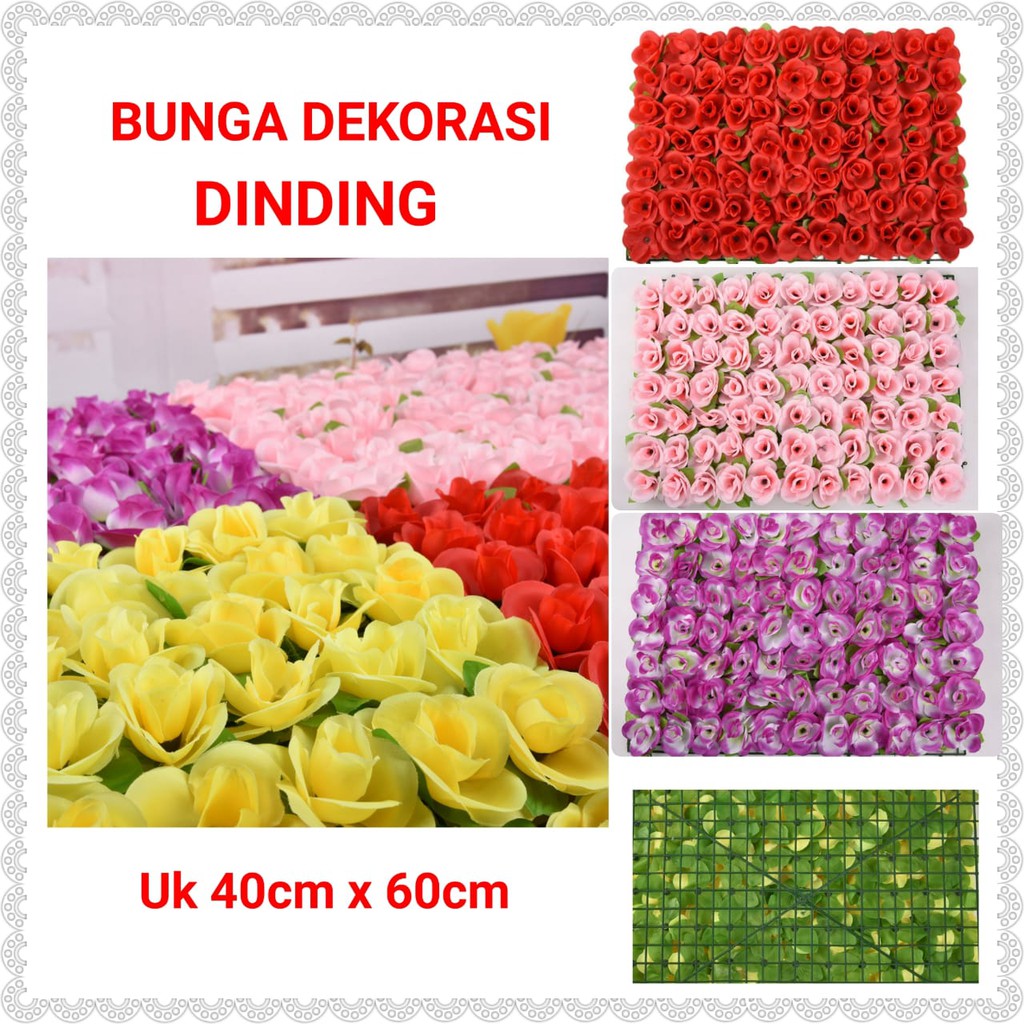 BUNGA DEKORASI DINDING 40CM X 60CM / BUNGA DEKORASI/BUNGA ARTIFISIAL/EVENT