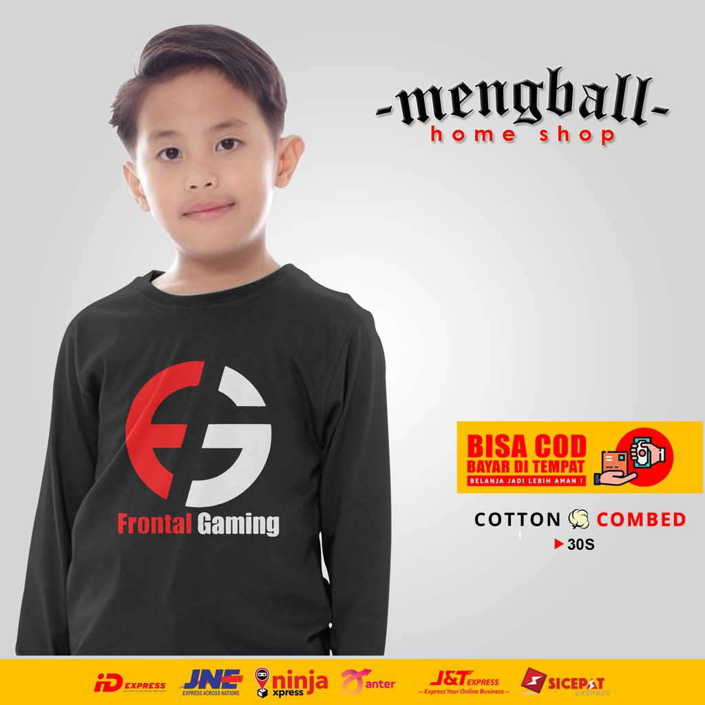 KAOS ANAK LENGAN PANJANG KAOS FRONTAL GAMING KAOS GAME KAOS GAMERS KAOS YOUTUBER CUSTOM