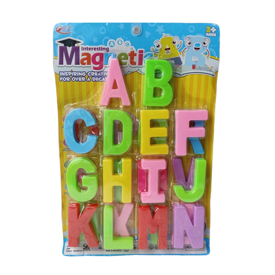 Mainan Edukasi Anak  Belajar Mengenal Huruf ABCD Magnetic Game Huruf ABJAD Jumbo No FU1136- Kado Hadiah Ulang Tahun Mainan Anak Perempuan Laki-laki Usia 1 2 3 4 5 6 7 8 9 Tahun Edukatif