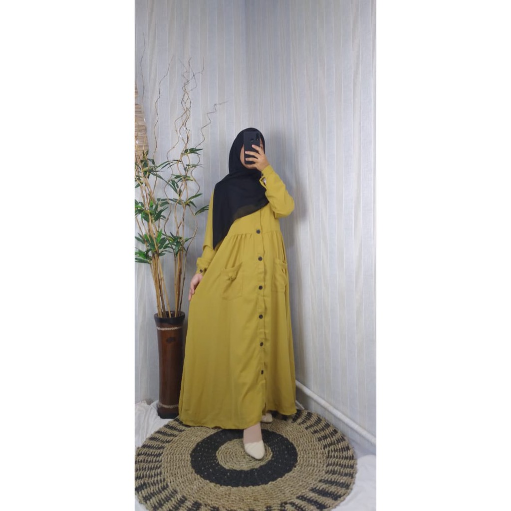 Gamis JENNIE dress wollycrepe caltri Original alfaro