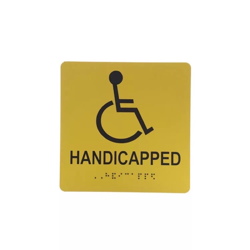 

Braile stiker huruf tuna netra handicapped disable timbul sign tanda