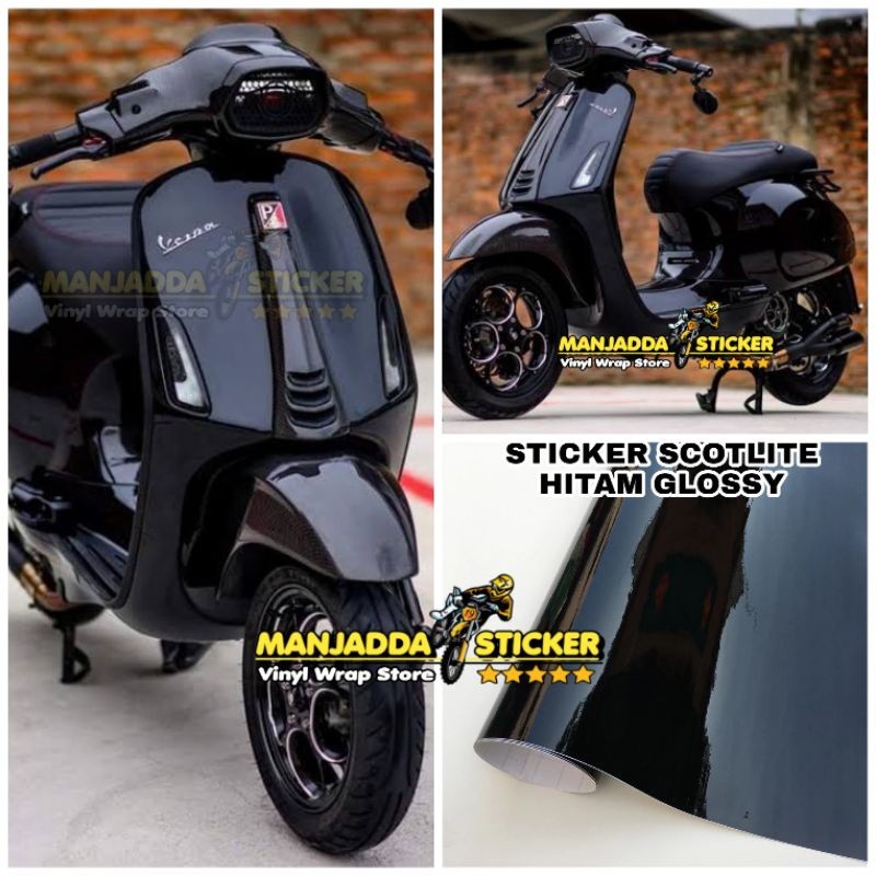 Stiker Skotlet Hijau Pastel Glossy Untuk Motor Kualitas Premium