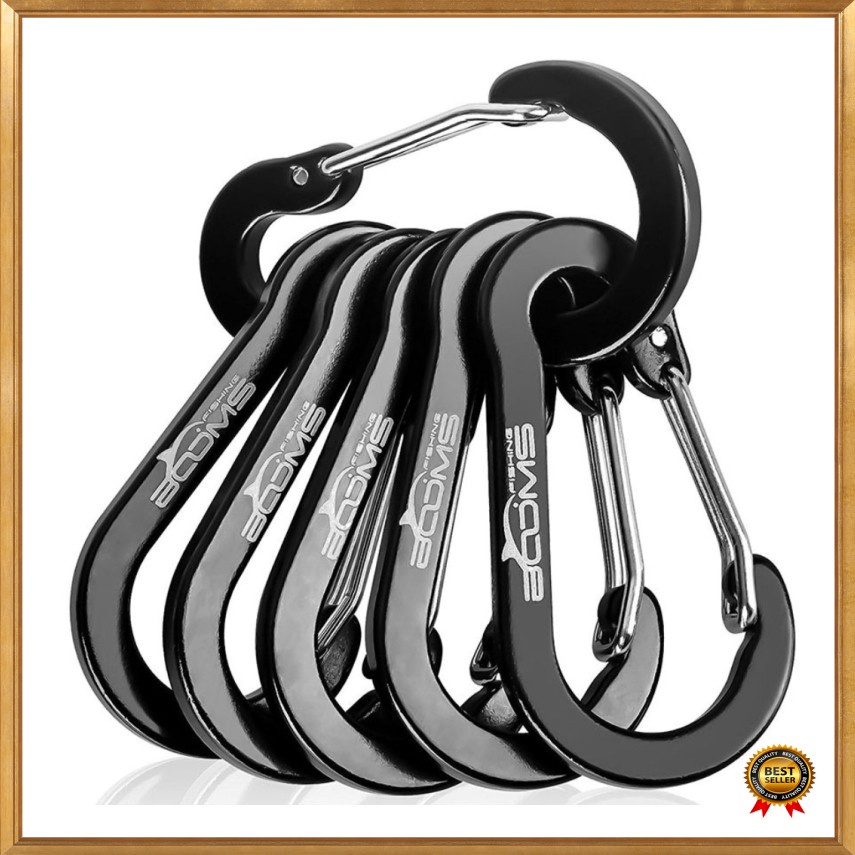 GS8 Promo ACOMPS Gantungan Karabiner Aluminium Alloy Snap Clip Lock 6 PCS - CC1 - Mix Color Limited