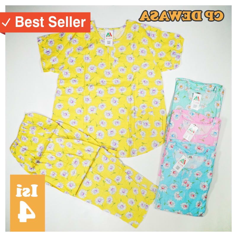 MURAH FASHION BAJU CEWEK / GROSIR MERLIN Baju Tidur Katun CP Dewasa -Lengan pendek celana panjang