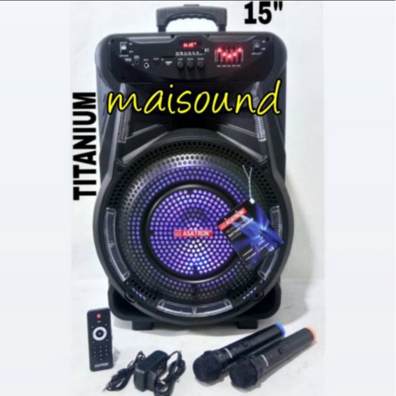 SPEAKER PORTABLE MEETING ASATRON HT 8873 TITANIUM 15 INCH HT8873 MIC