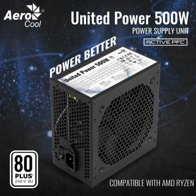 TERBAIK AEROCOOL PSU UNITED POWER 500 WATT 80+ ORIGINAL