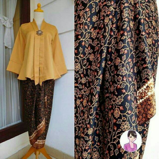 KEBAYA LUNA FLOY MUSTARD (Kebaya saja)