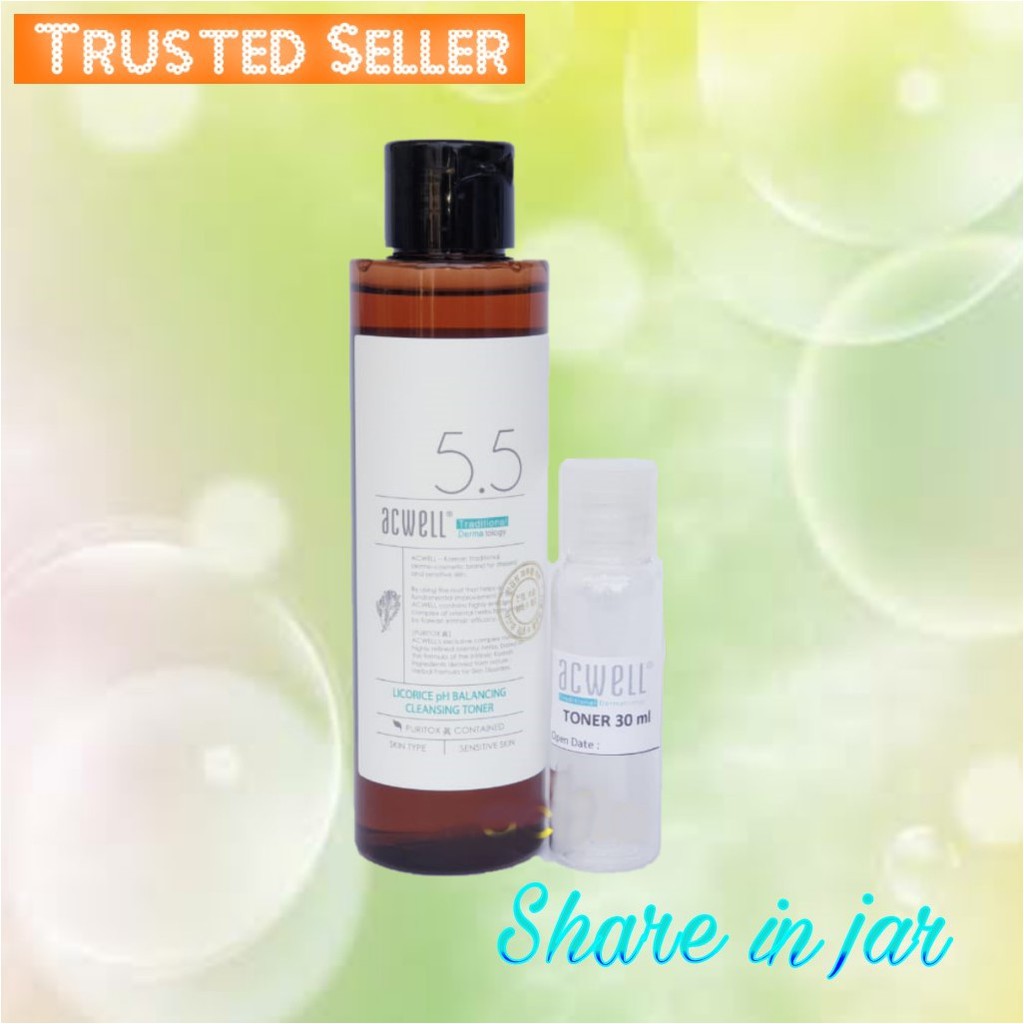 Share in Bottle - ACWELL Licorice pH Balancing Cleansing Toner / Acwell Toner / Share Acwell