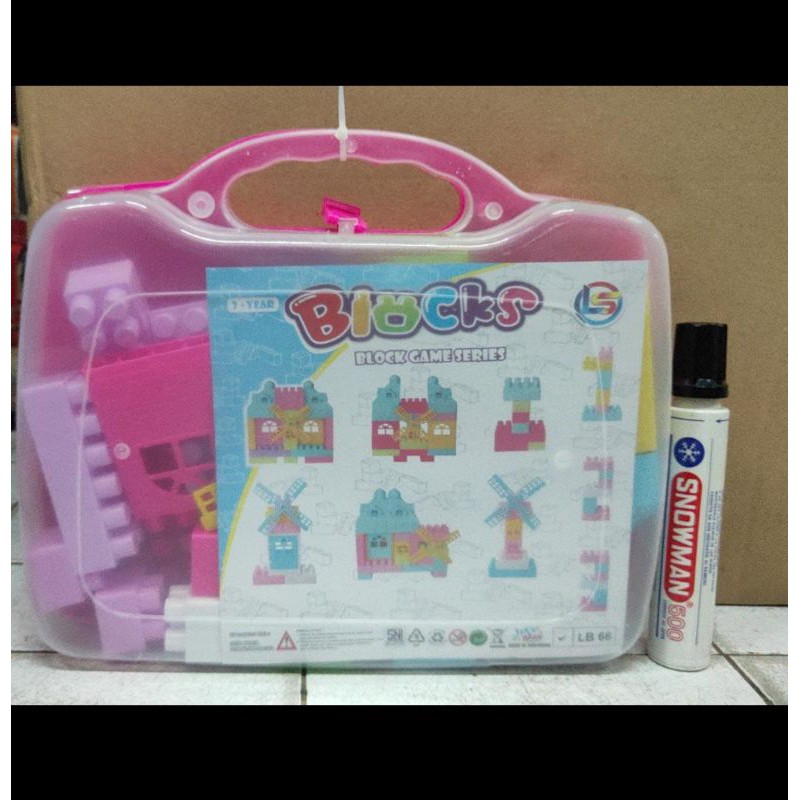 Mainan tas koper Bloks series rumah