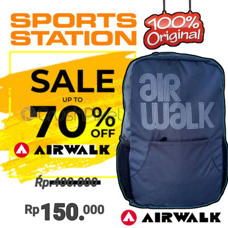 Tas Sport Station AirWalk & Skechers Original  Disc Up To 70% + Free Tas Spunbond Bag Sports Station