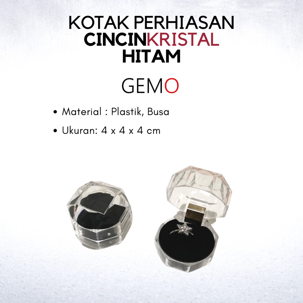 Kotak Cincin Model Kristal / Ring Box Unik Lucu Tersedia Pilihan Tiga Warna Tempat Perhiasan Jewelry Lucu Unik Murah untuk  Seserahan / Akad Pernikahan / Hantaran Tunangan Nikah Kawin cocok untuk Aksesoris Emas Berlian / Perak Permata Akik yang Berharga