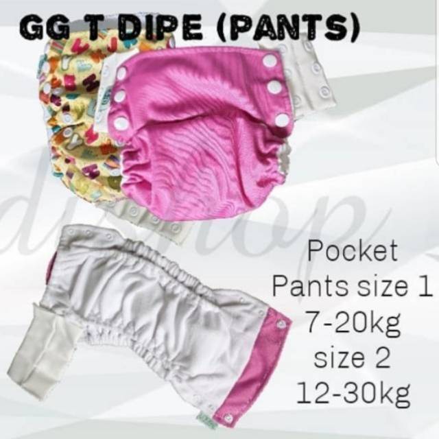 [Outer only] Clodi gg T dipe pant polos motif pull up pants dapat 1 training pad