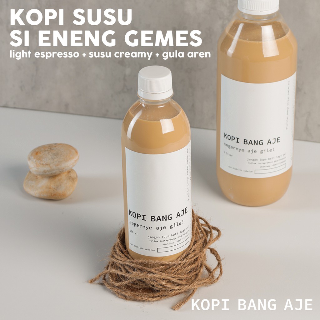 

KOPI BANG AJE - KOPI SUSU SI ENENG GEMES 1 Liter (Light)