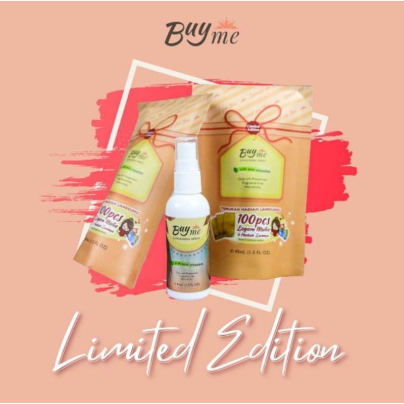 PAKET PEMUTIH BADAN BUYME - BUY ME SUNCREEN SPRAY + BODY WASH MEMUTIHKAN KULIT SELURUH TUBUH