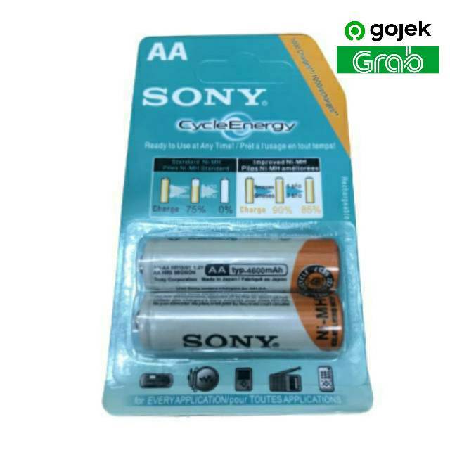 battery AA sony ni MH baterai 4300mAh rechargeable isi ulang BATERAI 2pcs