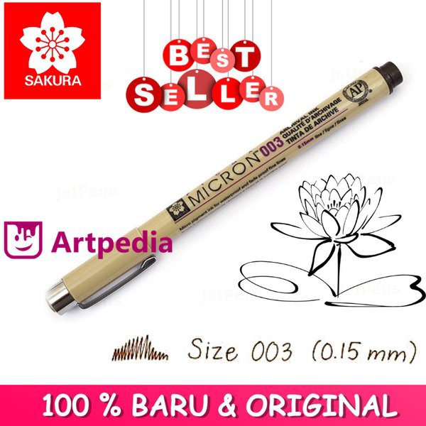Sakura Pigma Micron 003 Sephia - Sakura Pigma Micron 003 Sepia - Drawing Pen Sakura Terlaris
