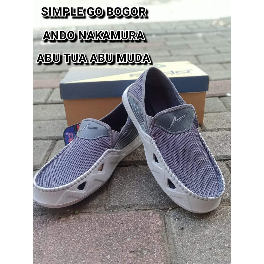 Sepatu slip-on pria ando nakamura ori size 39-43