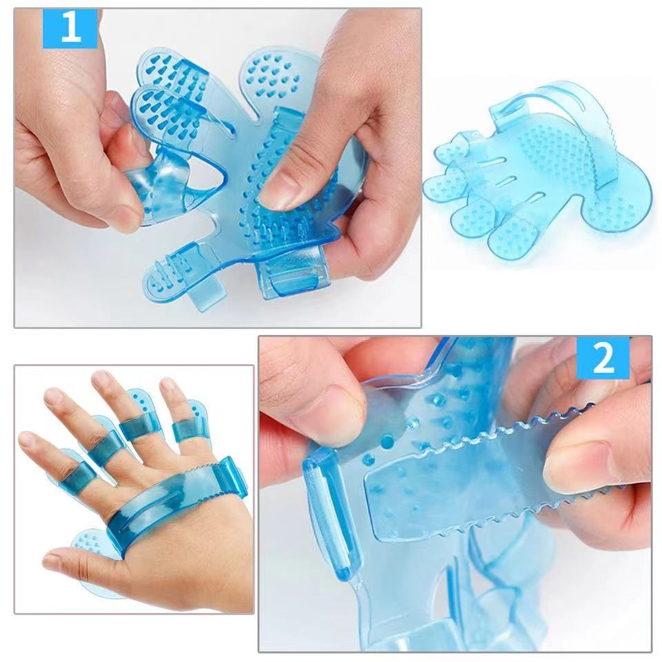 Sikat Mandi Anjing Silikon Sisir Pijat Bath Glove Pet Grooming Gloves Pets Hair Remove Cat Cleaning Supplies