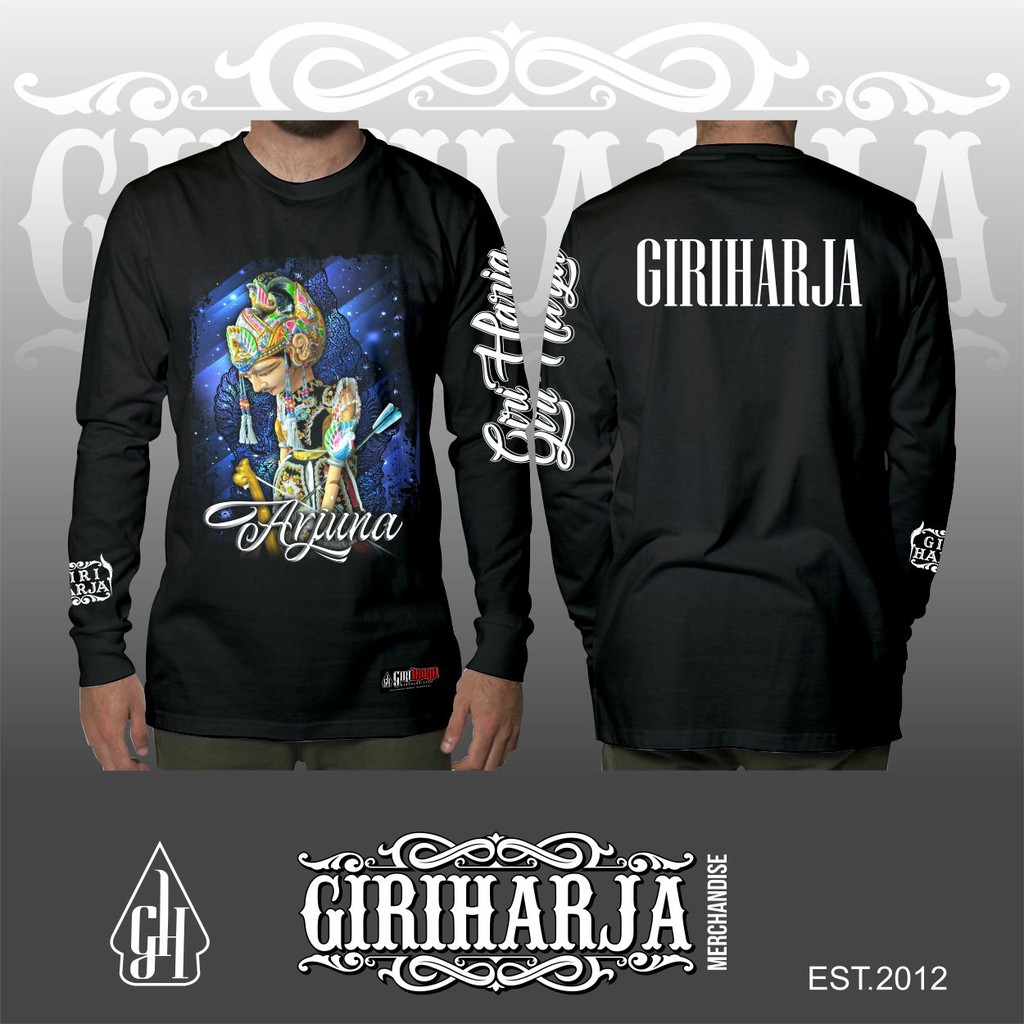 Kaos wayang golek Arjuna / kaos wayang golek Giri Harja / Kaos wayang golek sunda / kaos tangan panj