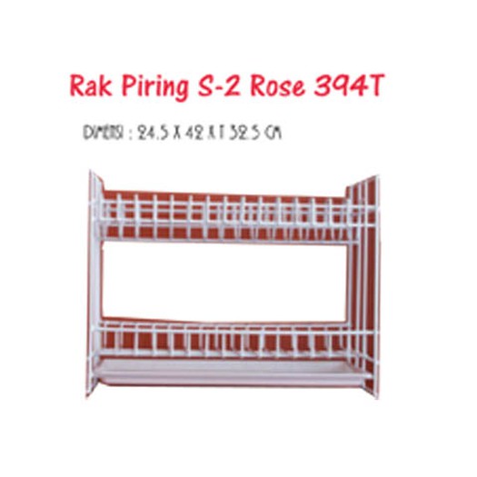 Rak Piring Dapur dengan Tray Susun 2 Rose 394T Simbasun Kitchen Rack