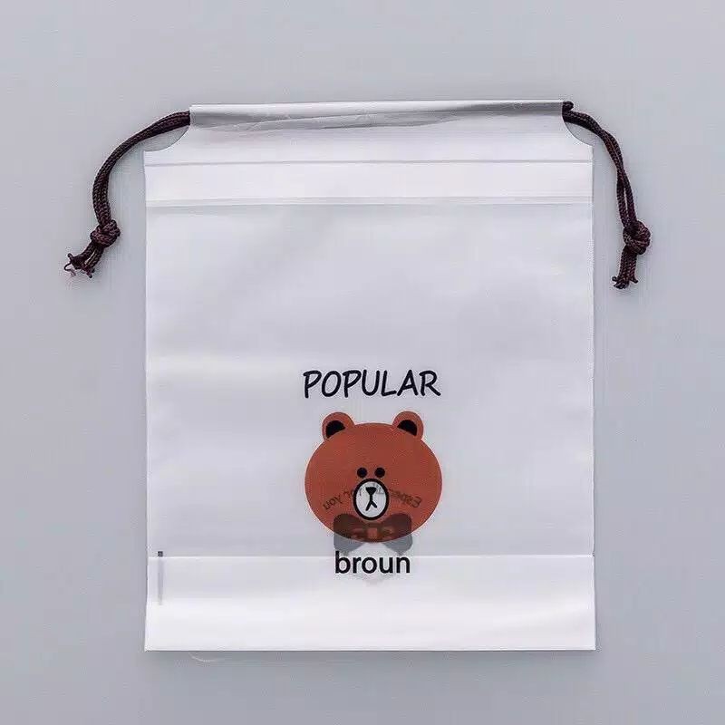 Pouch Make Up Travel Pouch Serbaguna Pouch Make Up Motif Brown