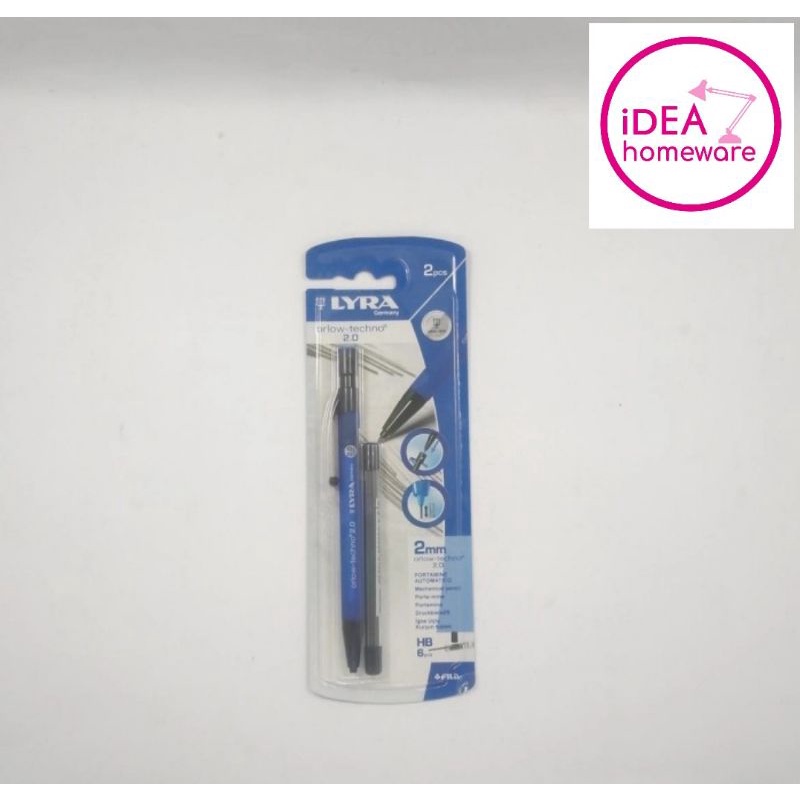 

Pensil Mekanik 2 mm Pencil Lyra Orlow Techno 2.0 Free Refill HB 6 pcs