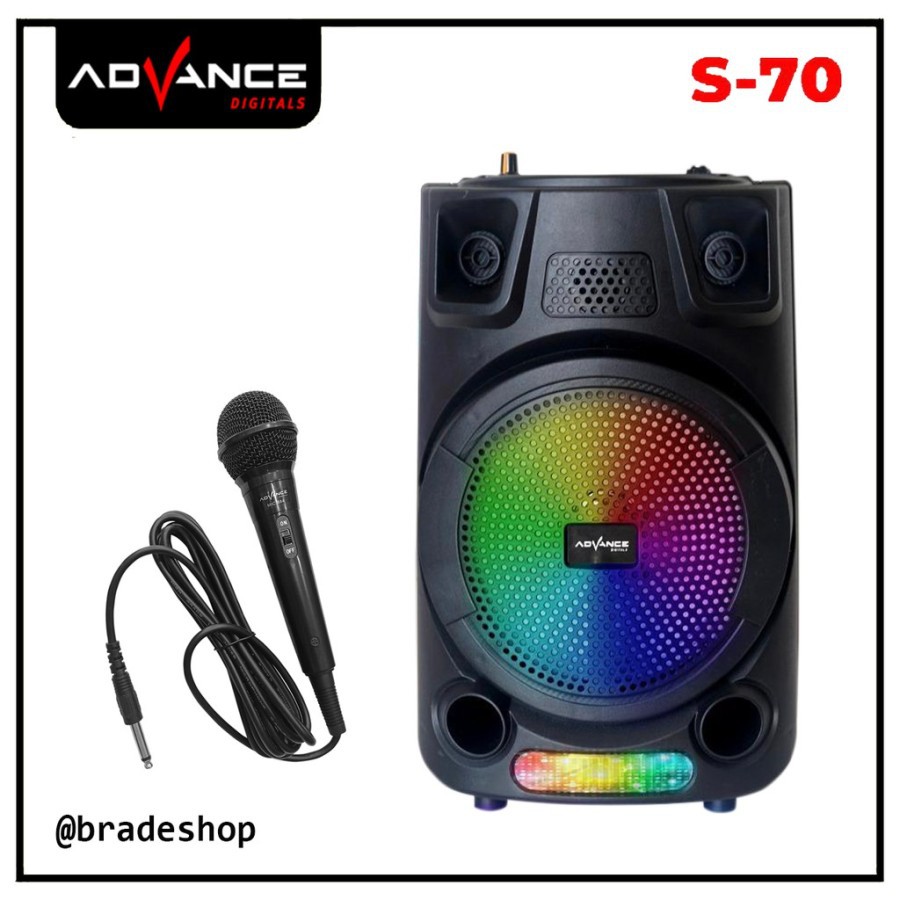 Speaker Bluetooth Advance S 70 Speaker meeting 8 inch free mic kabel