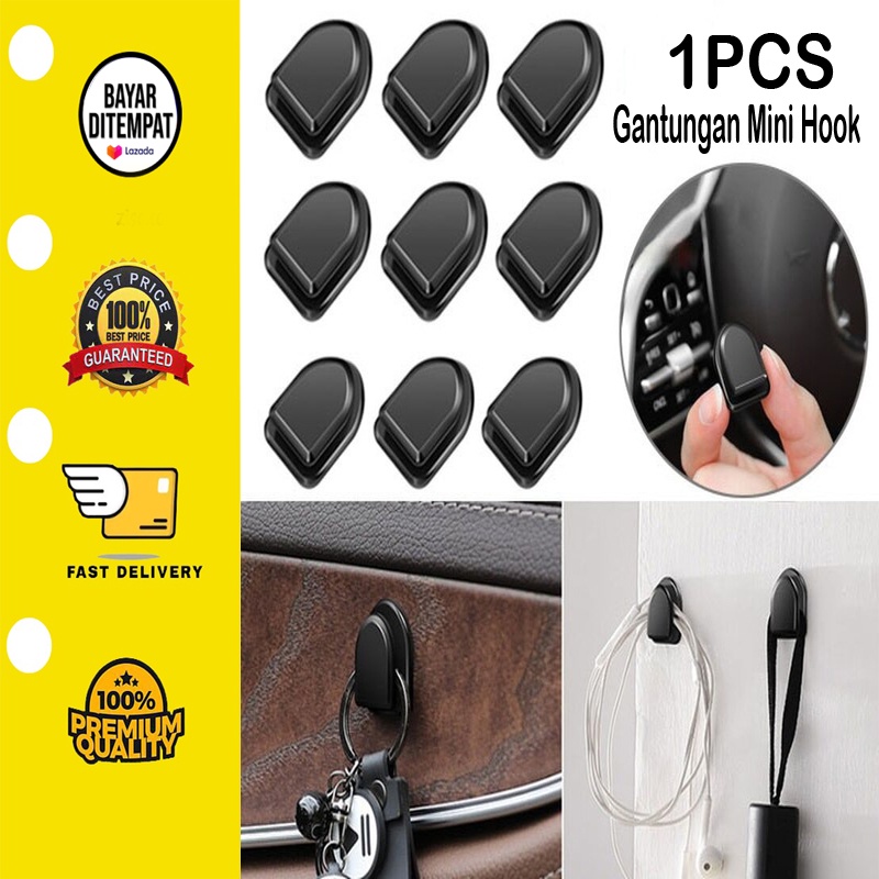 [BISA COD] Gantungan Mini Hook Hanger Dinding Kamar Toilet Handuk lap Wc Mobil Kulkas