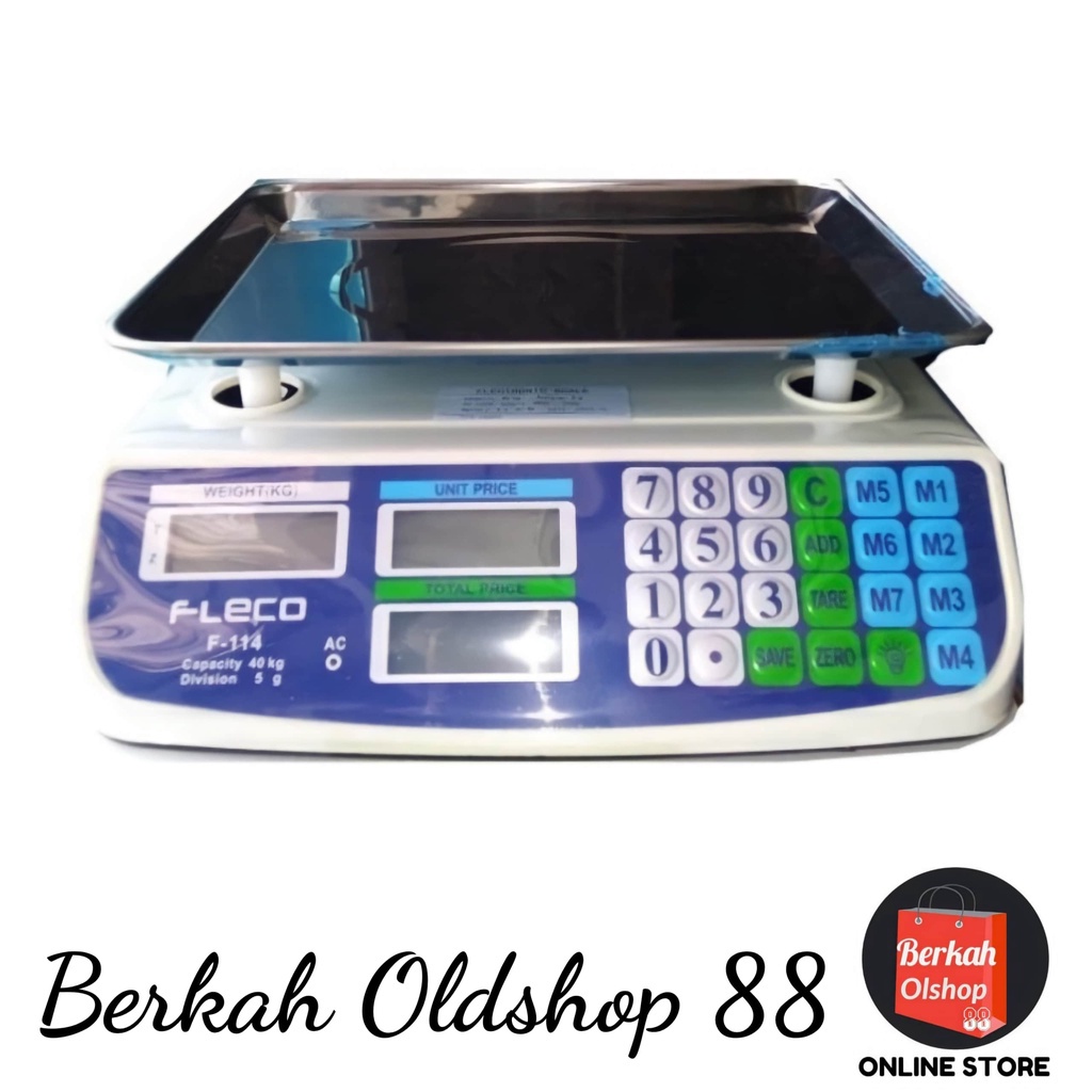 Berkah Oldshop 88 - Timbangan Digital Fleco F-116/Timbangan 30KG/Daging/Buah/Sayur DLL