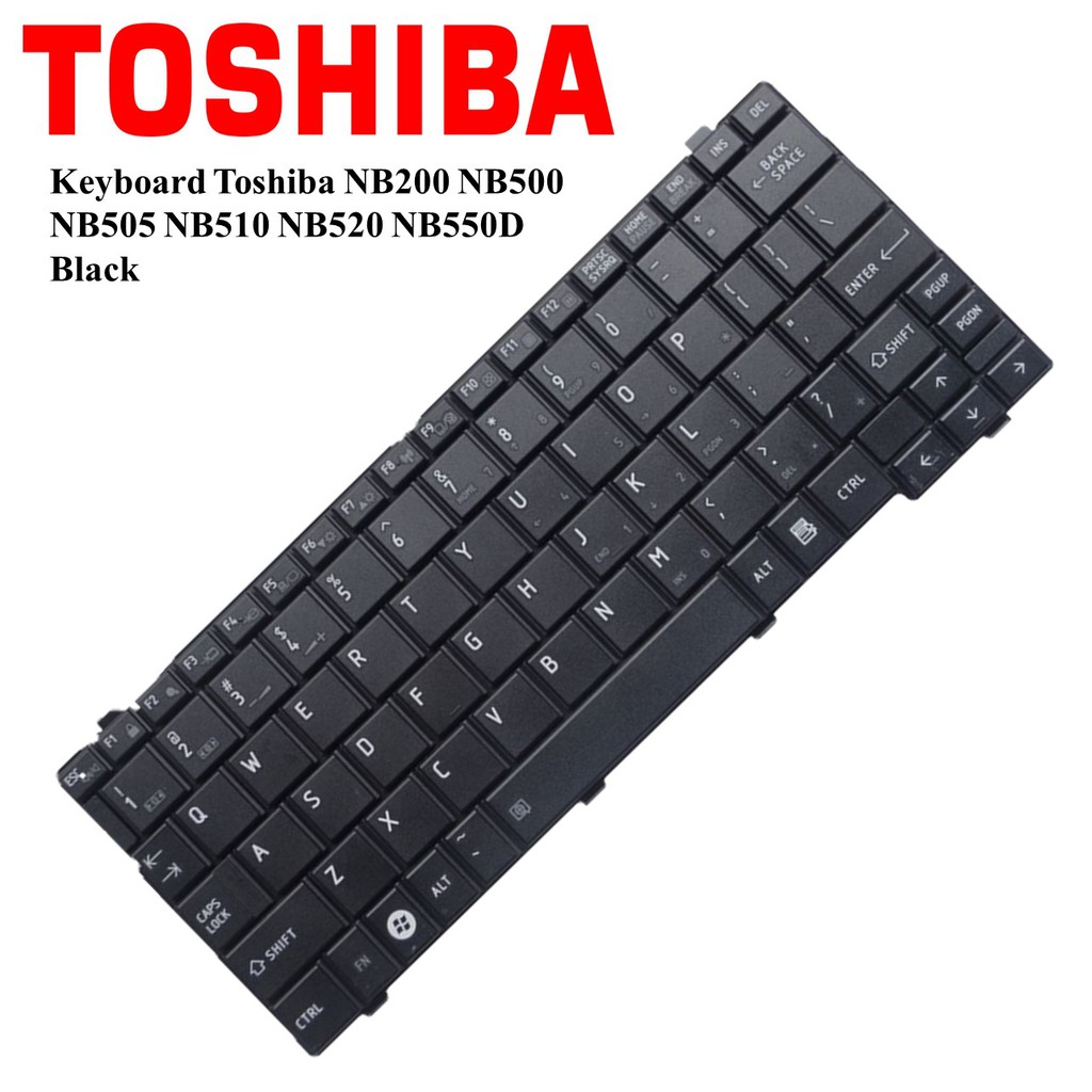 Keyboard Notebook Toshiba NB200 NB500 NB505 NB510 NB520 NB550D Black