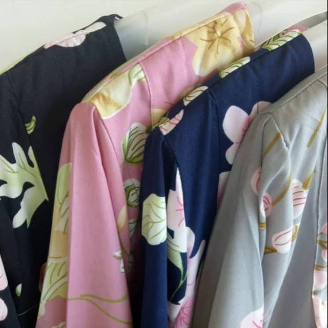 Gamis busui dress muslim wolfis motif bunga bandung