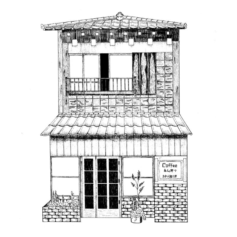 

A4 The Tokyo Potted Gardens Yanaka Architectural sketch